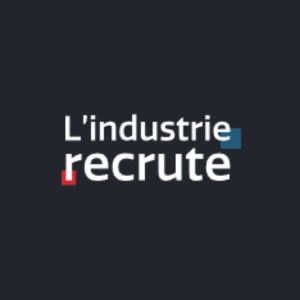 logo industrie recrute fond noir